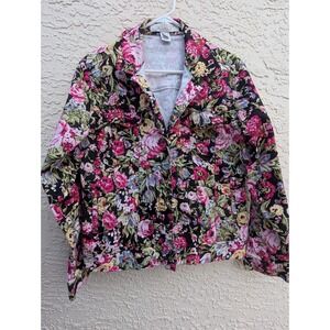Vintage Details by Bushwacker Jacket‎ Size 14 Lightweight Floral Jacket